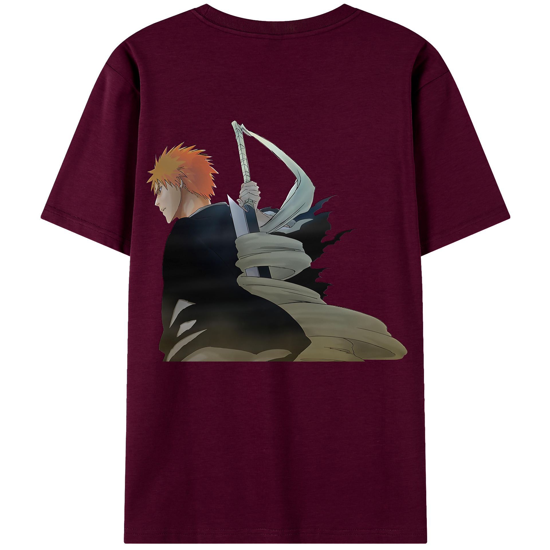 （画像用） ブリーチ 黒崎一護（くろさき いちご）BLEACH Kurosaki Ichigo レディース半袖Tシャツ(バックプリント)